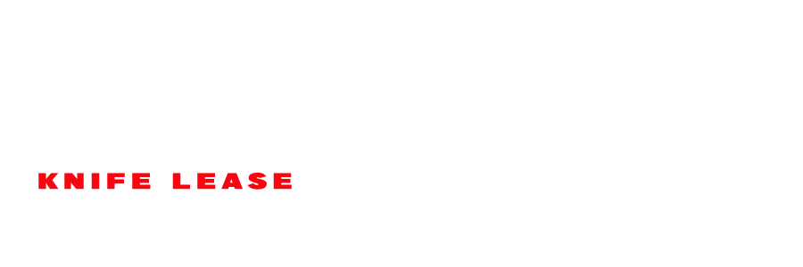 large logo for kitchen knife sharpening white chef's knife with red lettering